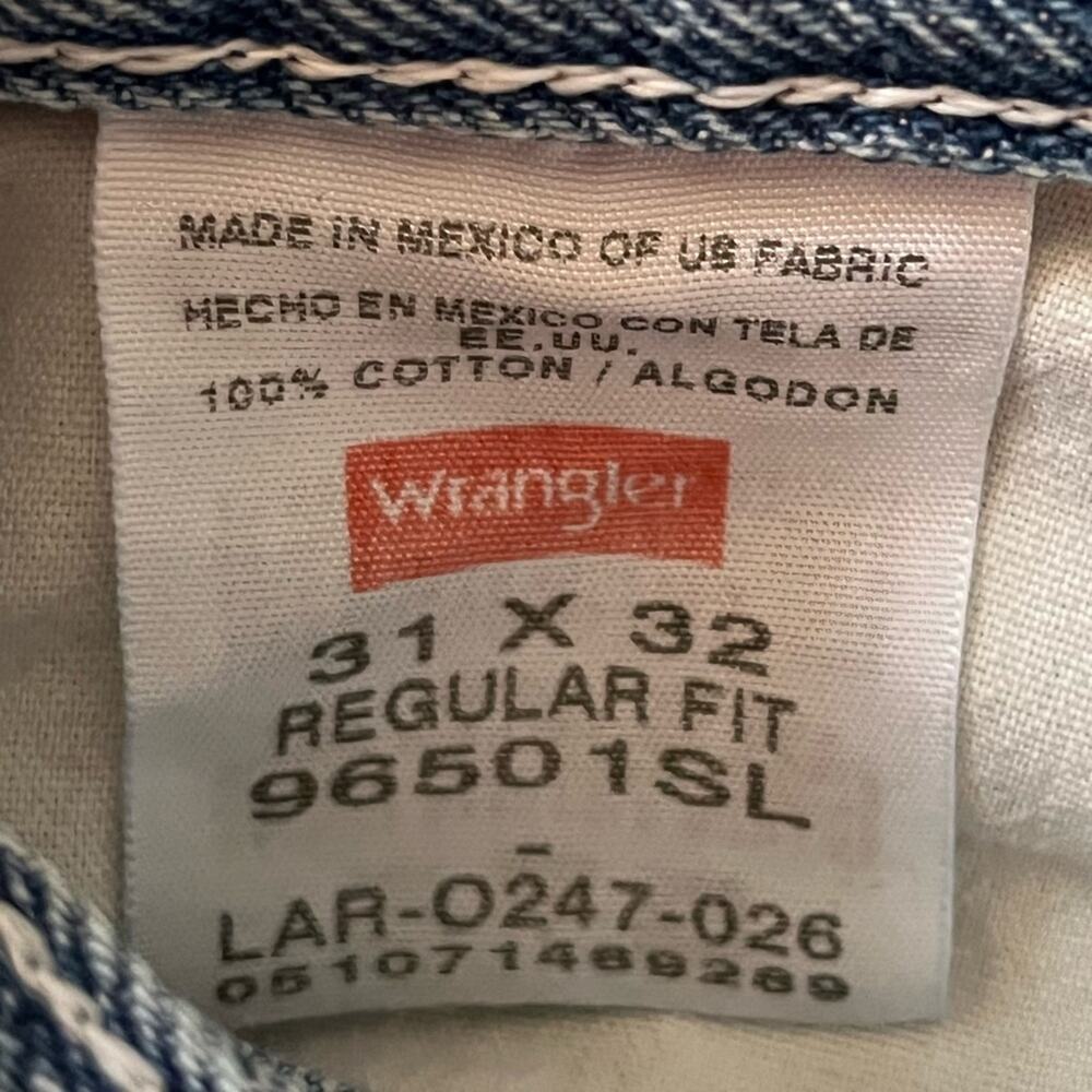 Wrangler Straight Leg Jeans Blue Size 31x32 - Picture 4 of 6